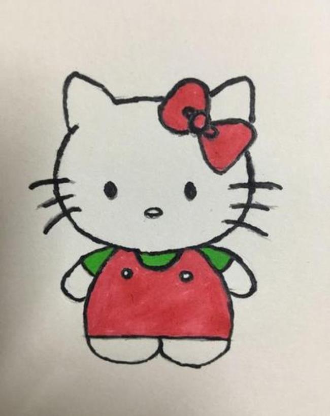 怎么画hellokitty