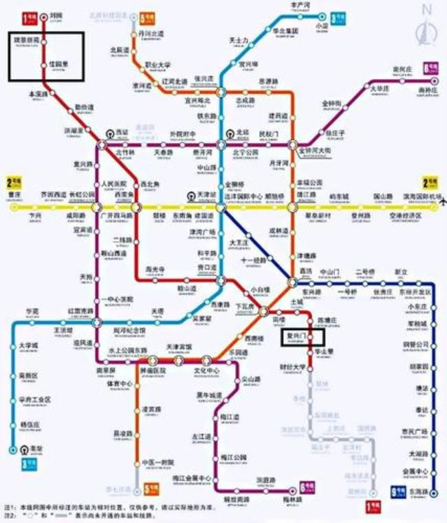 天津地铁4号线各站的站名