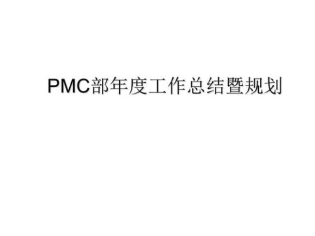 pmc个人规划怎么写