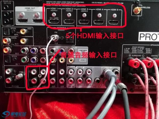 功放后面接口表COM 8欧70V 100V是什么意思