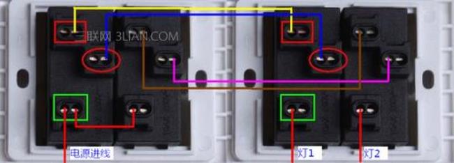 12v双控开关接线方法