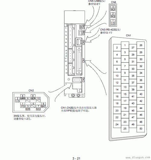 三菱伺服电机怎么与驱动器连接