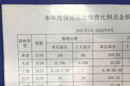 东莞农村2022社保缴费标准