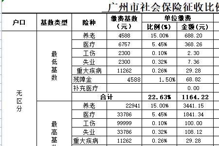 2022年广东灵活就业社保缴费基数