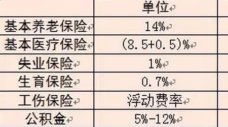 关于外企缴纳五险一金的比例