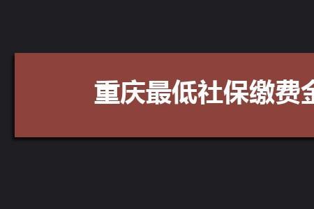 2022年重庆社保缴费基数标准表