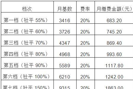 山西省2022年灵活就业缴费标准表