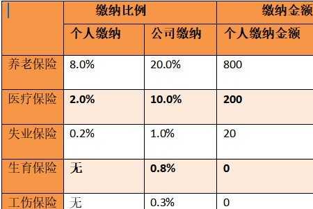 北京社保五险多少钱一个月