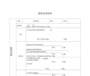 从单位辞职后要带走哪些材料