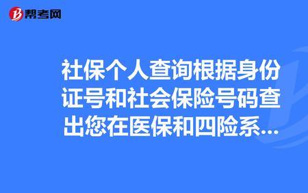 社保查询号是什么