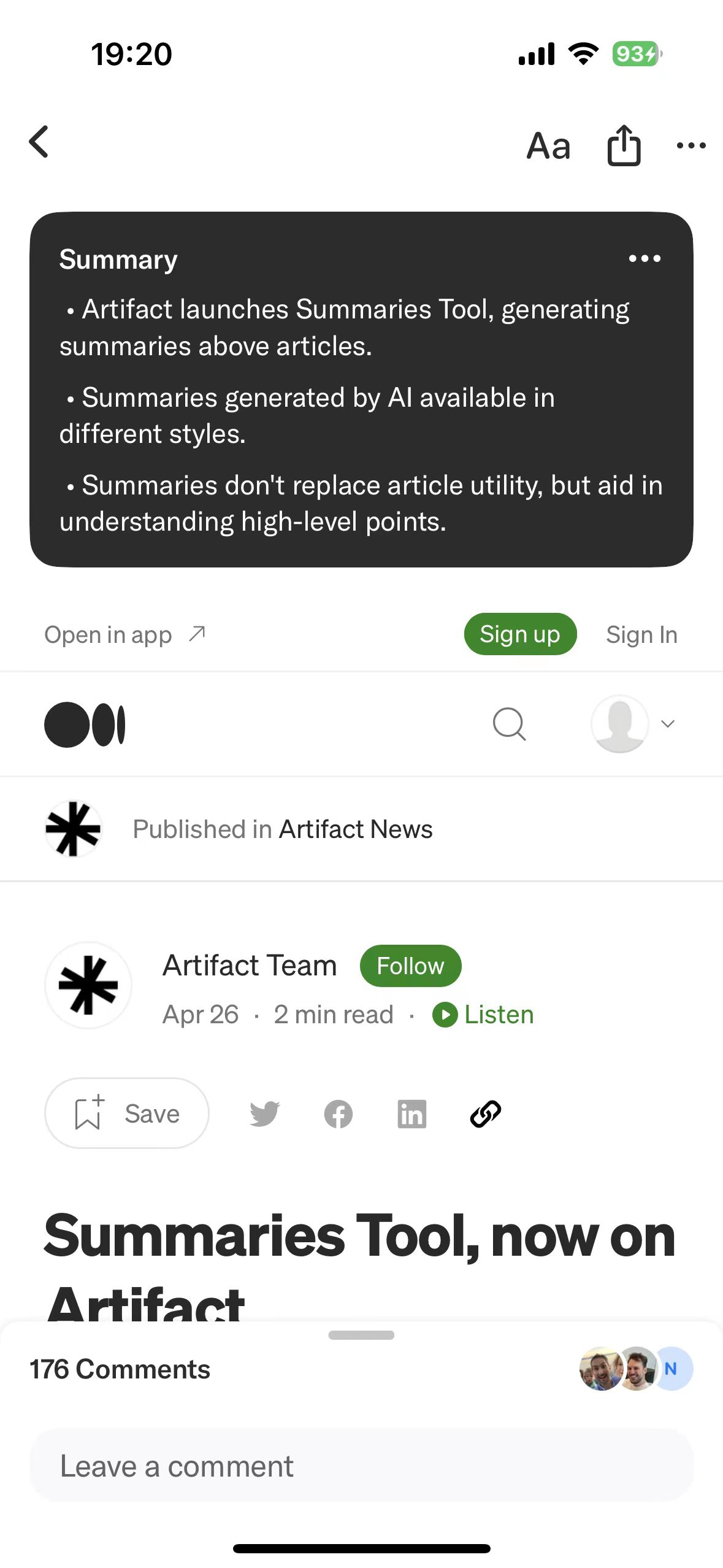 新闻应用Artifact使用AI总结新闻 由Instagram联创创办